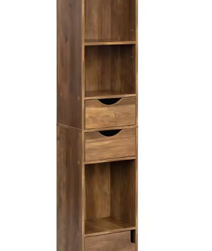 Staande Boekenkast met Laden en Deur – 158 cm Hoog, Modern & Ruimtebesparend