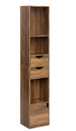 Staande Boekenkast met Laden en Deur – 158 cm Hoog, Modern & Ruimtebesparend