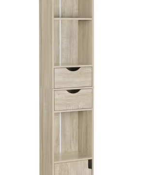 Staande Boekenkast met Laden en Deur – 158 cm Hoog, Modern & Ruimtebesparend