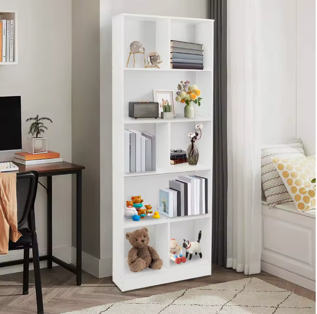 Staande Boekenkast met 5 Lagen – Moderne Opbergkast & Displayrek