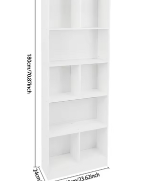Staande Boekenkast met 5 Lagen – Moderne Opbergkast & Displayrek