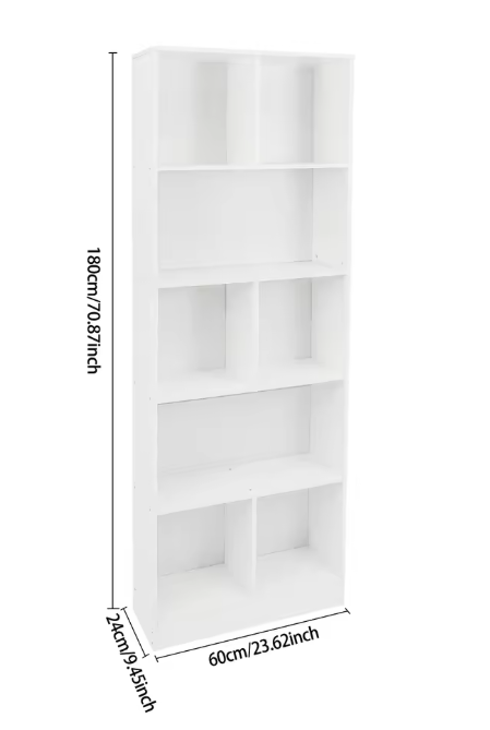 Staande Boekenkast met 5 Lagen – Moderne Opbergkast & Displayrek