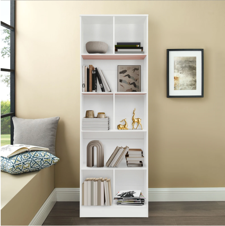 Staande Boekenkast met 5 Lagen – Moderne Opbergkast & Displayrek