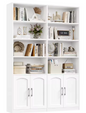 Staande Boekenkast met 12 Vakken & 4 Deuren – Multifunctioneel Opbergrek 115×27×185,5 cm