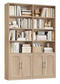 Staande Boekenkast met 12 Vakken & 4 Deuren – Multifunctioneel Opbergrek 115×27×185,5 cm