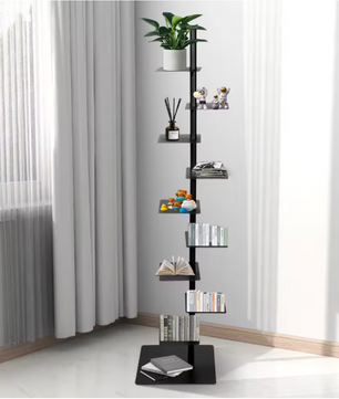 9-Laags Verticale Boekenkast – Minimalistisch Spine Design & Ruimtebesparend