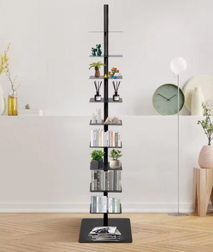 9-Laags Verticale Boekenkast – Minimalistisch Spine Design & Ruimtebesparend