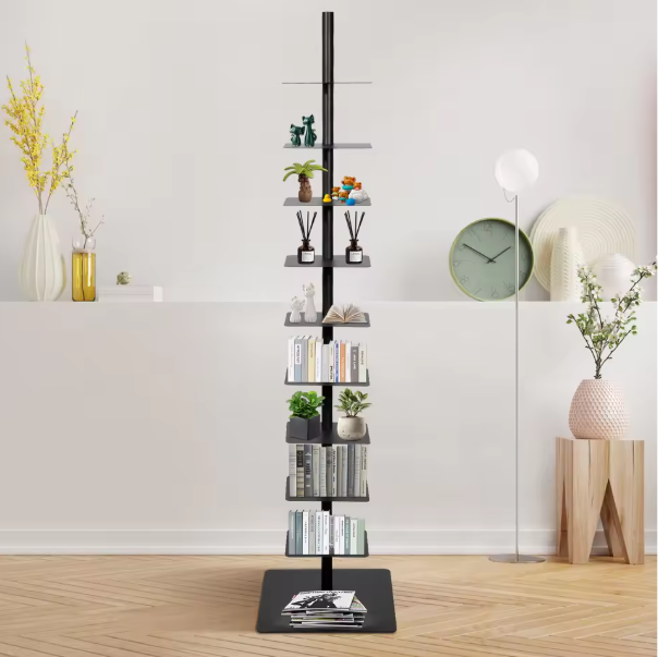 9-Laags Verticale Boekenkast – Minimalistisch Spine Design & Ruimtebesparend