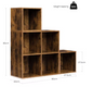 Boekenkast met 6/10 Opbergvakken – Vrijstaand Wandrek van Hout, Industrieel & Multifunctioneel