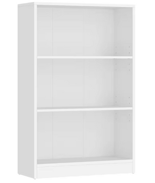 Boekenkast met 3 Niveaus – Scandinavisch Wandrek, Wit & Ruimtebesparend