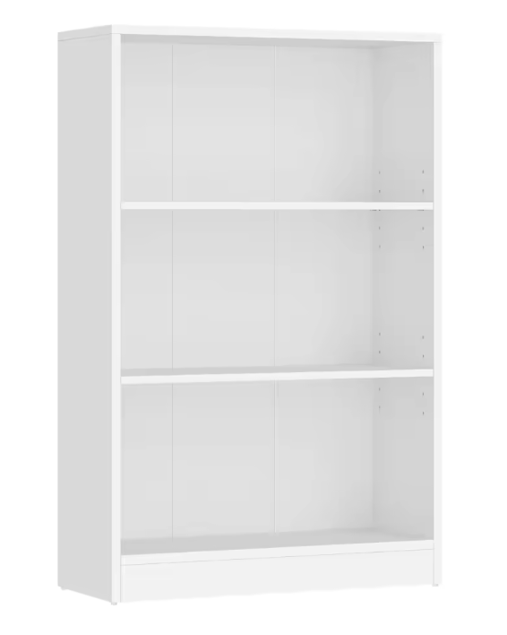 Boekenkast met 3 Niveaus – Scandinavisch Wandrek, Wit & Ruimtebesparend