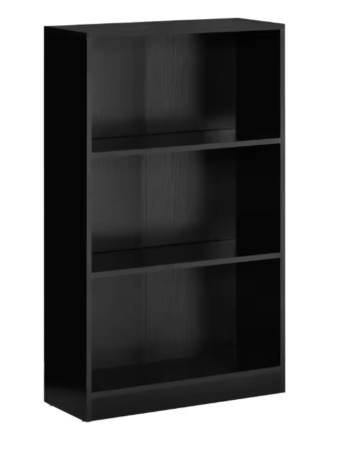 Boekenkast met 3 Open Vakken – Moderne Opbergkast van Hout, Wit & Functioneel