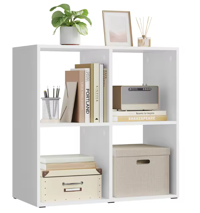 Kubus Boekenkast – Vrijstaand Opbergrek van Hout, Modern & Multifunctioneel 60×60×29 cm