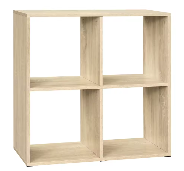 Kubus Boekenkast – Vrijstaand Opbergrek van Hout, Modern & Multifunctioneel 60×60×29 cm