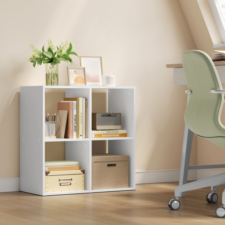 Kubus Boekenkast – Vrijstaand Opbergrek van Hout, Modern & Multifunctioneel 60×60×29 cm