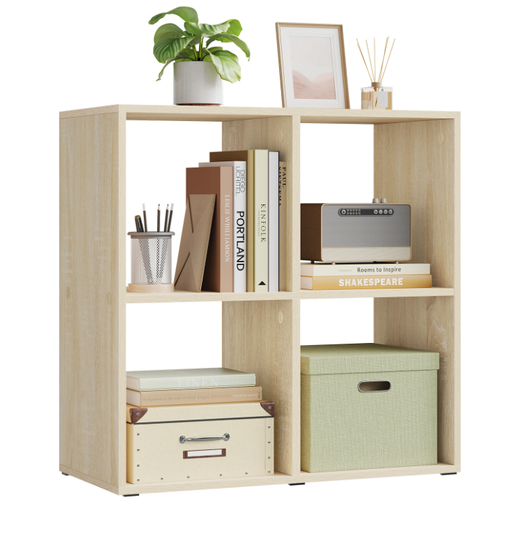 Kubus Boekenkast – Vrijstaand Opbergrek van Hout, Modern & Multifunctioneel 60×60×29 cm