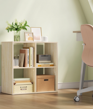 Kubus Boekenkast – Vrijstaand Opbergrek van Hout, Modern & Multifunctioneel 60×60×29 cm