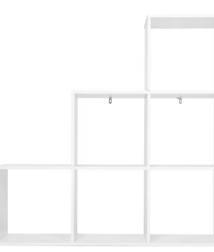 Witte Boekenkast met 6 Vakken – Moderne Opbergkast 90 cm