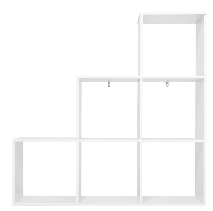 Witte Boekenkast met 6 Vakken – Moderne Opbergkast 90 cm