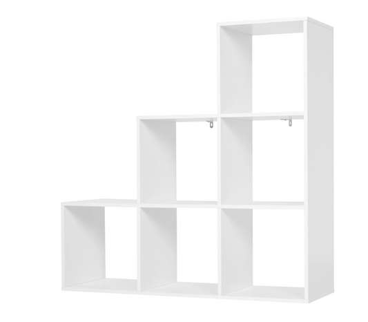 Witte Boekenkast met 6 Vakken – Moderne Opbergkast 90 cm