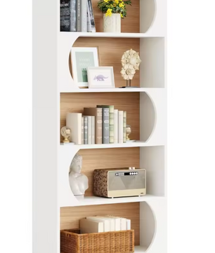 Moderne Witte Boekenkast – 5-Lagen Open Vakkenkast 90 cm