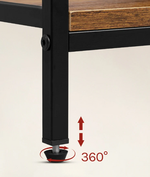 Keukenrek met 5 Planken – Vrijstaand Opbergrek met Mand & Rolhouder, 168 cm Hoog