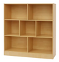 Boekenkast met 3 Lagen – Houten Opbergrek met 7 Vakken, 100 cm Breed