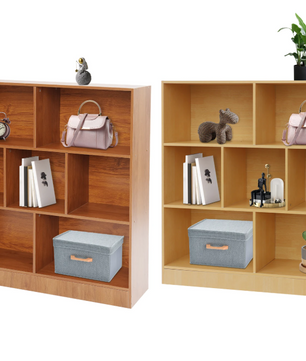 Boekenkast met 3 Lagen – Houten Opbergrek met 7 Vakken, 100 cm Breed