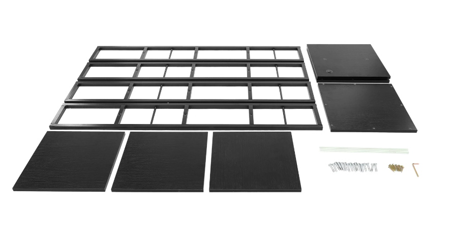 4-laags Draaibare Boekenkast – 360° Rotatie & Compact Ontwerp, 40 x 40 x 134 cm