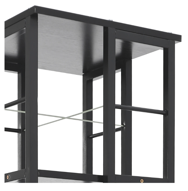 4-laags Draaibare Boekenkast – 360° Rotatie & Compact Ontwerp, 40 x 40 x 134 cm