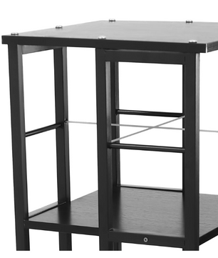 4-laags Draaibare Boekenkast – 360° Rotatie & Compact Ontwerp, 40 x 40 x 134 cm