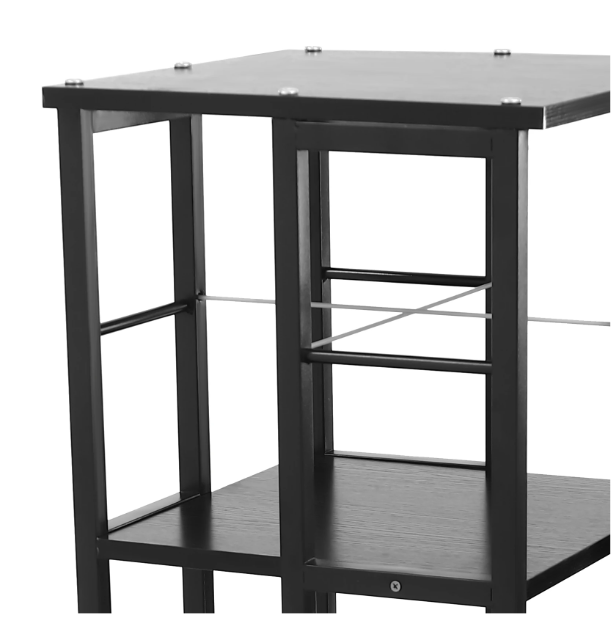 4-laags Draaibare Boekenkast – 360° Rotatie & Compact Ontwerp, 40 x 40 x 134 cm