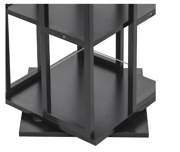 4-laags Draaibare Boekenkast – 360° Rotatie & Compact Ontwerp, 40 x 40 x 134 cm