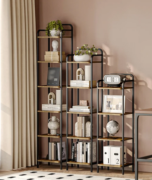 Smalle Industriële Boekenkast – Vrijstaand & Modern Design