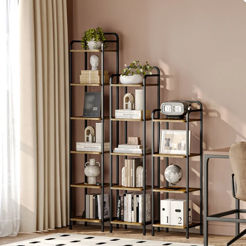 Smalle Industriële Boekenkast – Vrijstaand & Modern Design