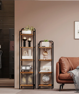 Smalle Industriële Boekenkast – Vrijstaand & Modern Design