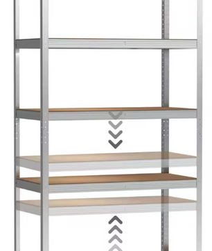 5-laags Metalen Opslagrek – Heavy Duty Stellingkast 875 kg Capaciteit