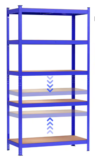 5-laags Metalen Opslagrek – Heavy Duty Stellingkast 875 kg Capaciteit
