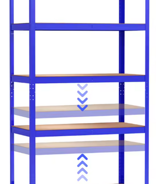 5-laags Metalen Opslagrek – Heavy Duty Stellingkast 875 kg Capaciteit