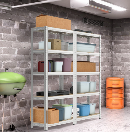5-laags Stalen Opslagrek – Garage Stellingkast 180×90×40 cm, 500 kg Draagkracht