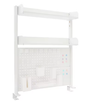 3-laags Bureau Organizer – Klemrek met Pegboard & Boekenplanken 95 cm