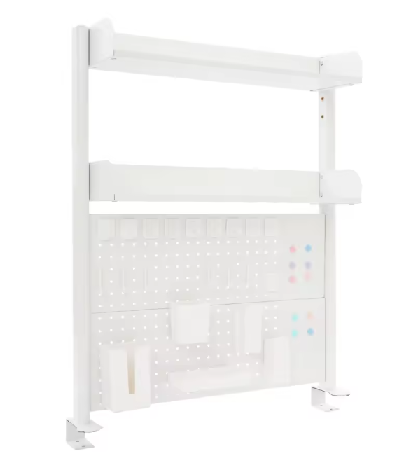 3-laags Bureau Organizer – Klemrek met Pegboard & Boekenplanken 95 cm