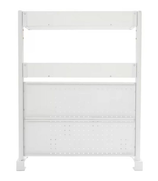 3-laags Bureau Organizer – Klemrek met Pegboard & Boekenplanken 95 cm