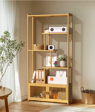 Bamboe Opbergrek – 6-Laags Vrijstaand Plantenrek & Boekenrek 85,5×28×176 cm
