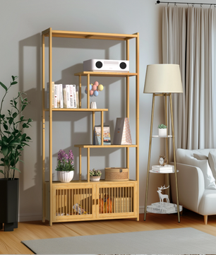 Bamboe Opbergrek – 6-Laags Vrijstaand Plantenrek & Boekenrek 85,5×28×176 cm