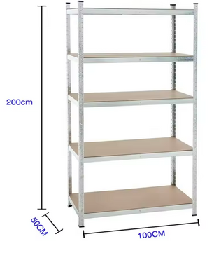 Galvaniseerde Opslagstelling – 5-laags Metalen Stellingkast 875 kg