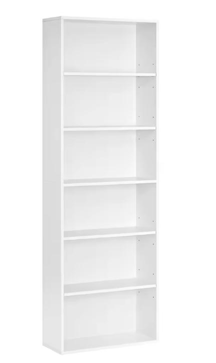 6-Laags Boekenkast – Moderne Opbergkast met Verstelbare Planken