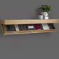 Houten Zwevende Wandplank – Opbergrek met Verborgen Vlakvak, 40×21×7,2 cm