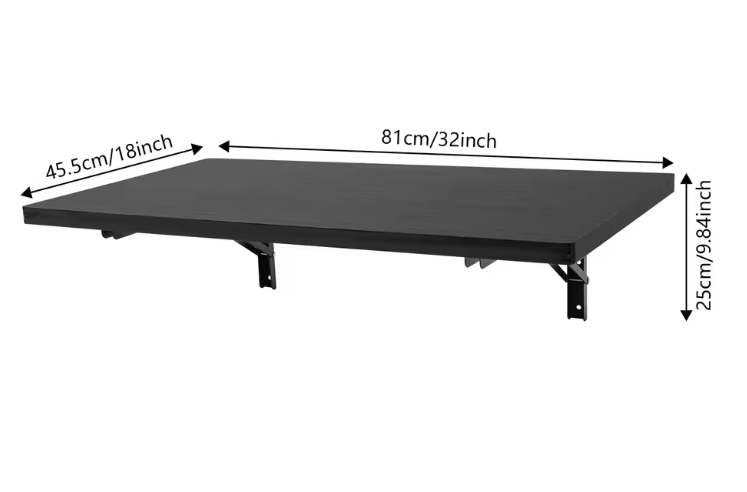 Opklapbare Wandtafel – Inklapbare Werkbank & Opbergrek, 81×46 cm