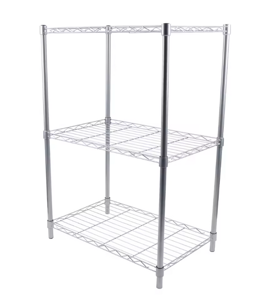 3-Laags Metalen Opbergrek – Vrijstaand Rek voor Keuken, Badkamer & Kantoor